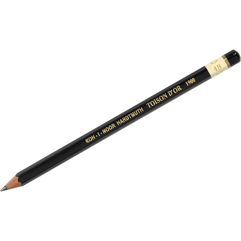 

Карандаш чернографитный Koh-I-Noor Toison D'or 1900, 4B, заточенный, 12 шт.