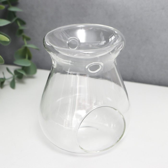 фото Аромалампа стекло "вазон" прозрачная 9.5х8 см nobrand