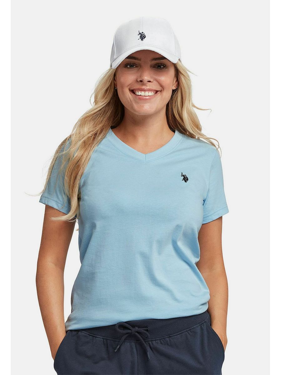 

Футболка женская U.S. POLO Assn. US221D01G-K11 голубая M, Голубой, US221D01G-K11