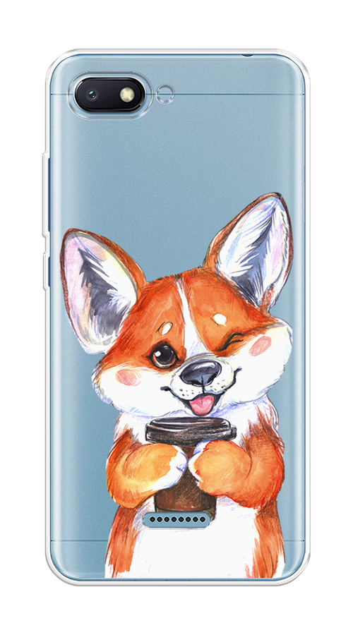 

Чехол на Xiaomi Redmi 6A "Корги с кофе", Оранжевый;белый, 34150-4