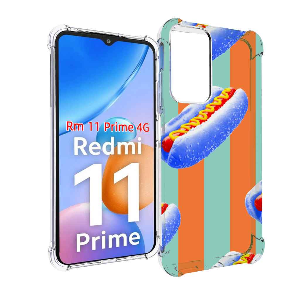 

Чехол MyPads синие хотдоги для Xiaomi Redmi 11 Prime 4G, Прозрачный, Tocco
