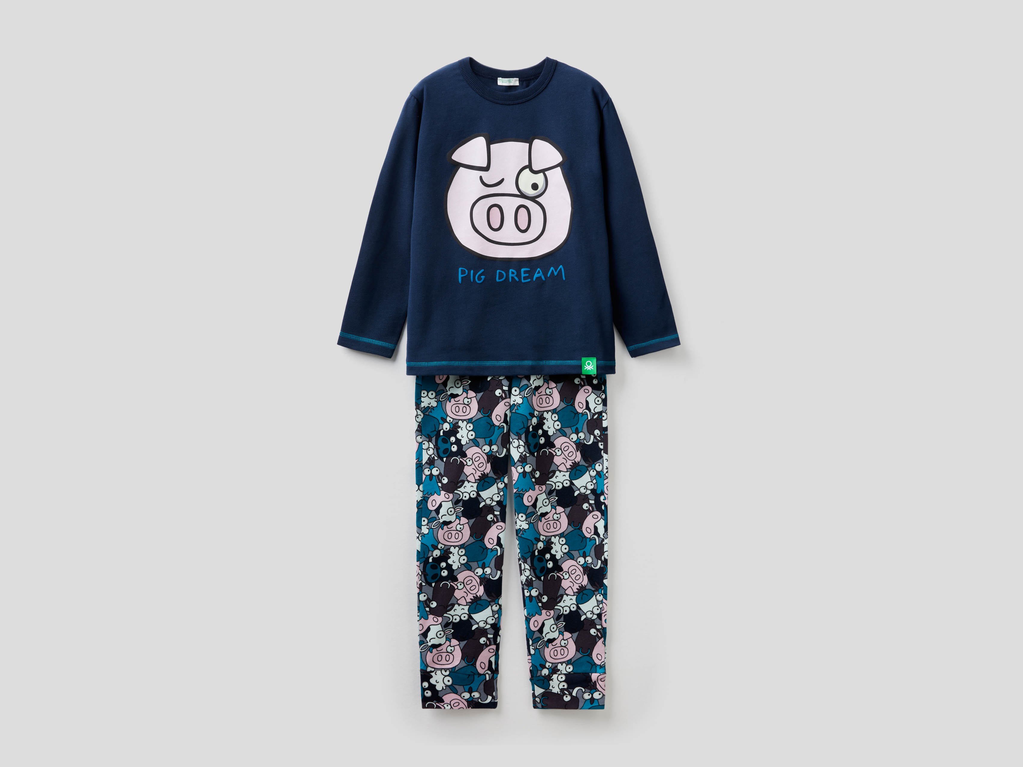

Пижама для мальчиков Benetton цв. синий р.146, 21A_3I8X0P2G4