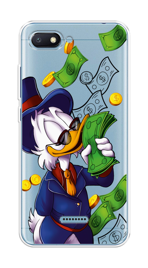 

Чехол на Xiaomi Redmi 6A "Scrooge McDuck with Money", Синий;зеленый;белый, 34150-6