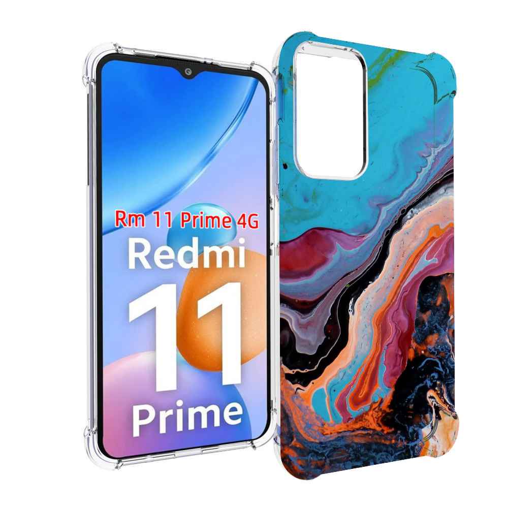 

Чехол MyPads смешанные краски для Xiaomi Redmi 11 Prime 4G, Прозрачный, Tocco