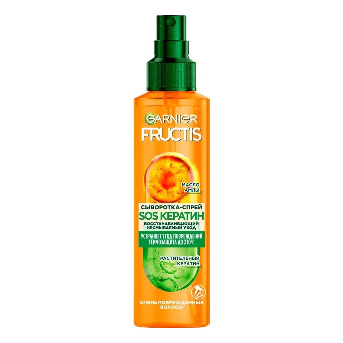 Сыворотка-спрей Garnier Fructis Кератин SOS восстановление для повреждённых волос, 150 мл