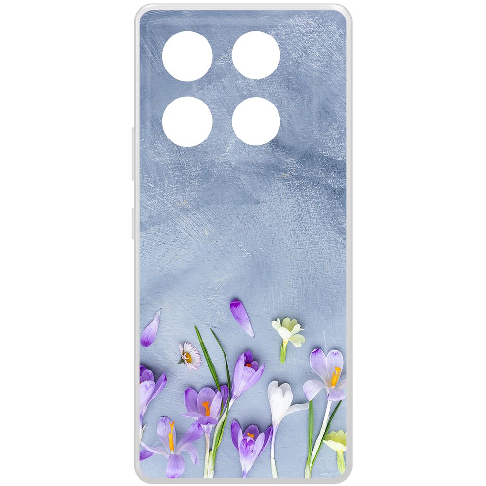 

Чехол-накладка Krutoff Clear Case Цветочное настроение для INFINIX GT 20 Pro, Прозрачный