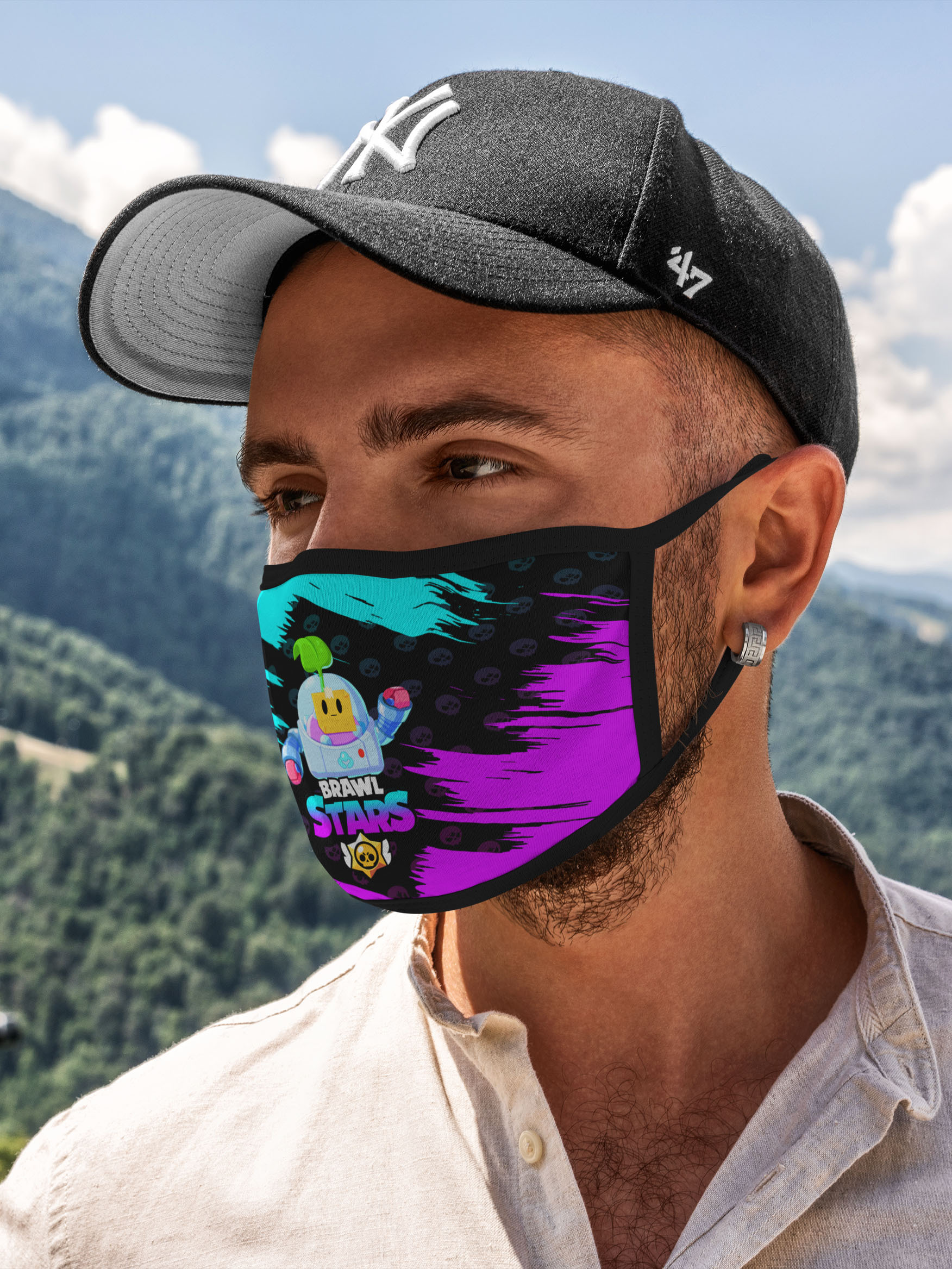 

Многоразовая маска унисекс Burnettie Brawl Stars Sprout., Разноцветный, Brawl Stars Sprout.