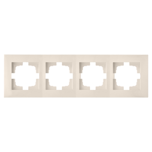 

Рамка четырехместная BYLECTRICA Стиль новый бежевая (ЮЛИГ.735212.554беж), Бежевый, 725598