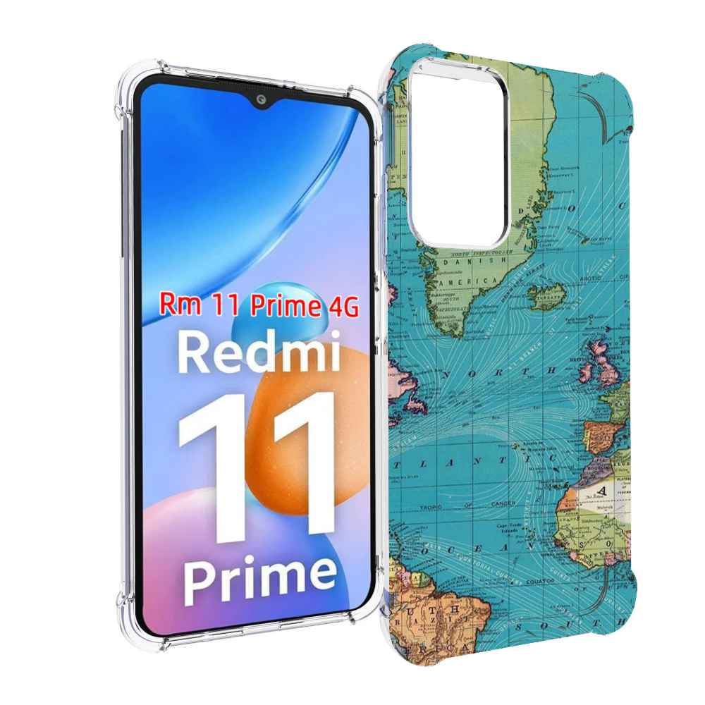 

Чехол MyPads старая карта земли для Xiaomi Redmi 11 Prime 4G, Прозрачный, Tocco