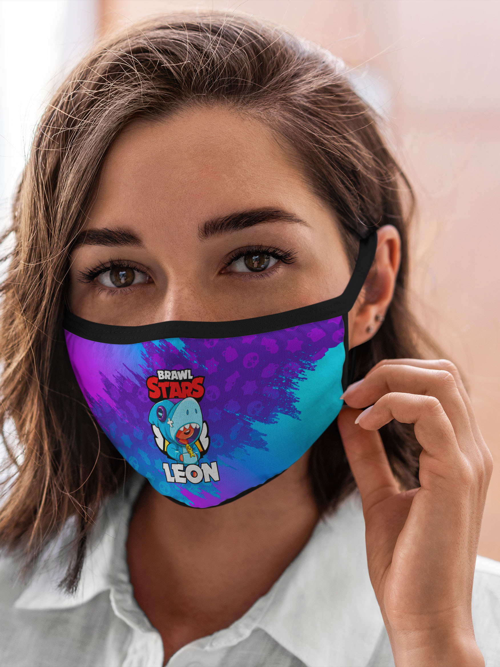 

Многоразовая маска унисекс Burnettie Brawl Stars Leon Shark, Разноцветный, Brawl Stars Leon Shark
