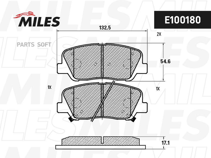 

Колодки передние тормозные (Смесь Semi-Metallic) GEELY ATLAS E100180