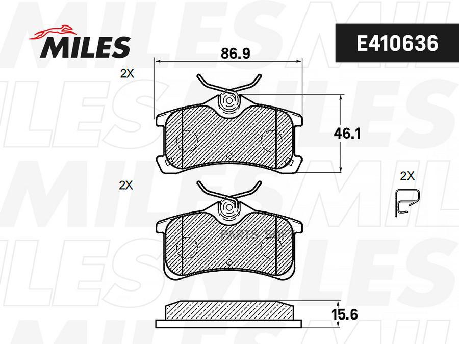 

Колодки тормозные задние (Смесь Low-Metallic) TOYOTA AVENSIS 1.6-2.0 97-03/COROLLA 1.4-1.9