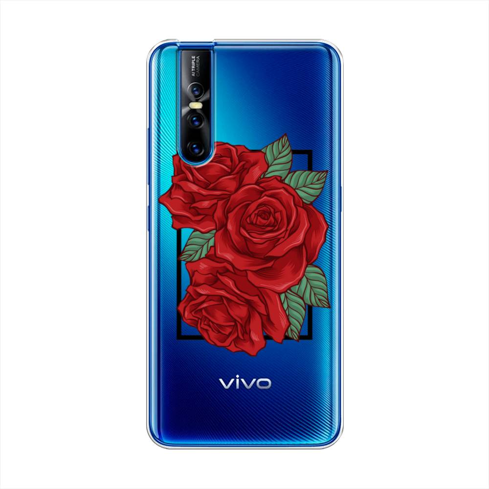 

Чехол для Vivo V15 Pro "Три алые розы", Красный, 261150-2