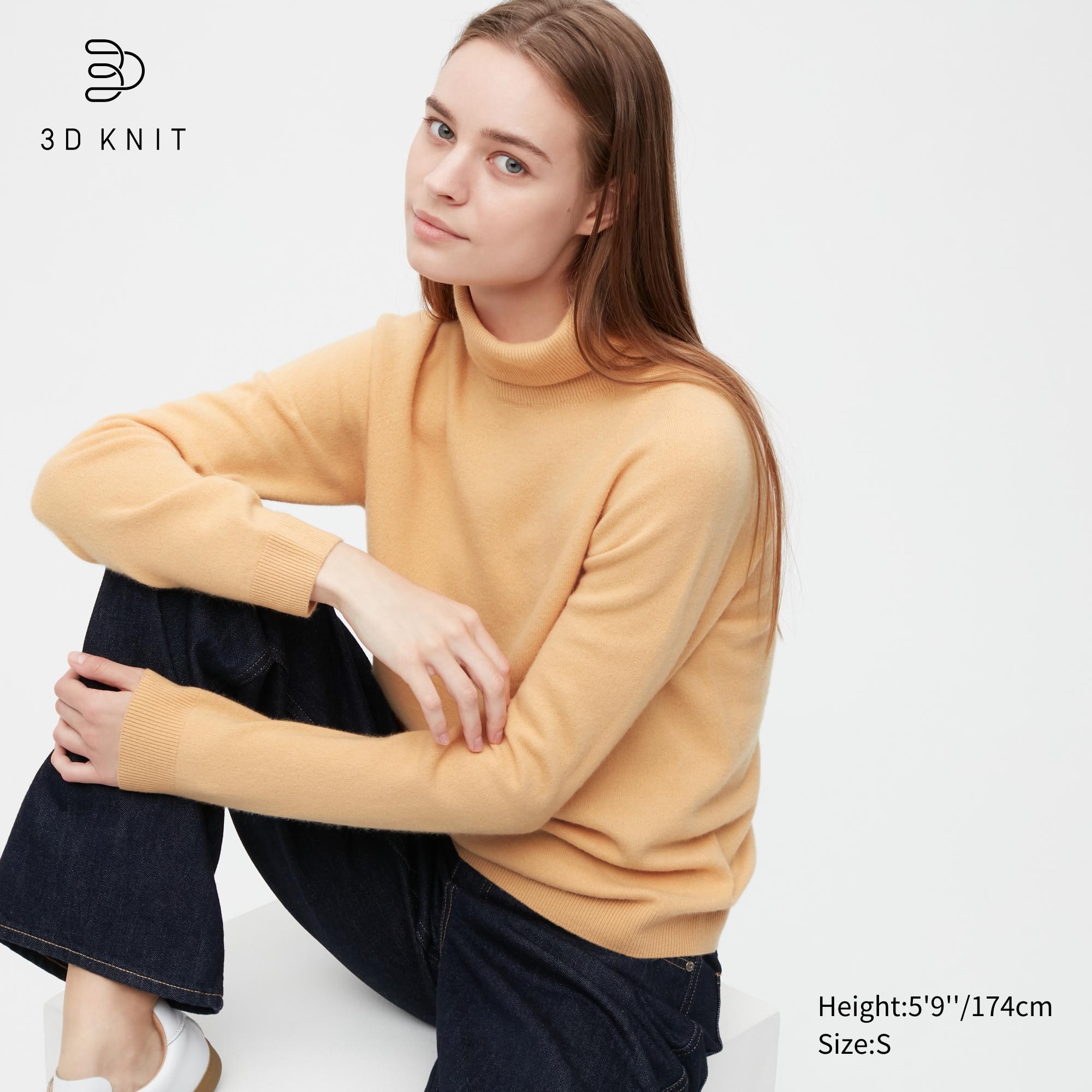 Водолазка женская UNIQLO 450637COL42 желтая XS (доставка из-за рубежа)