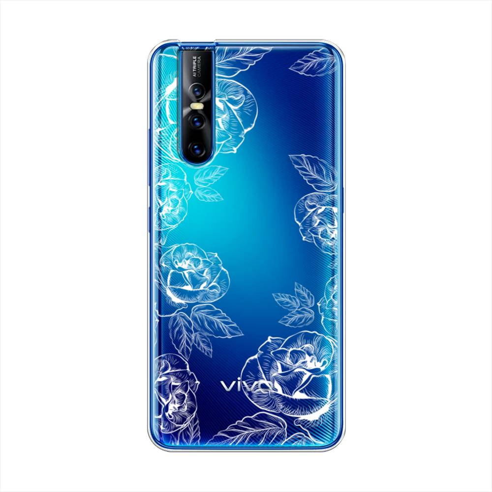 

Чехол для Vivo V15 Pro "Розы графика", Черный;серый, 261150-2