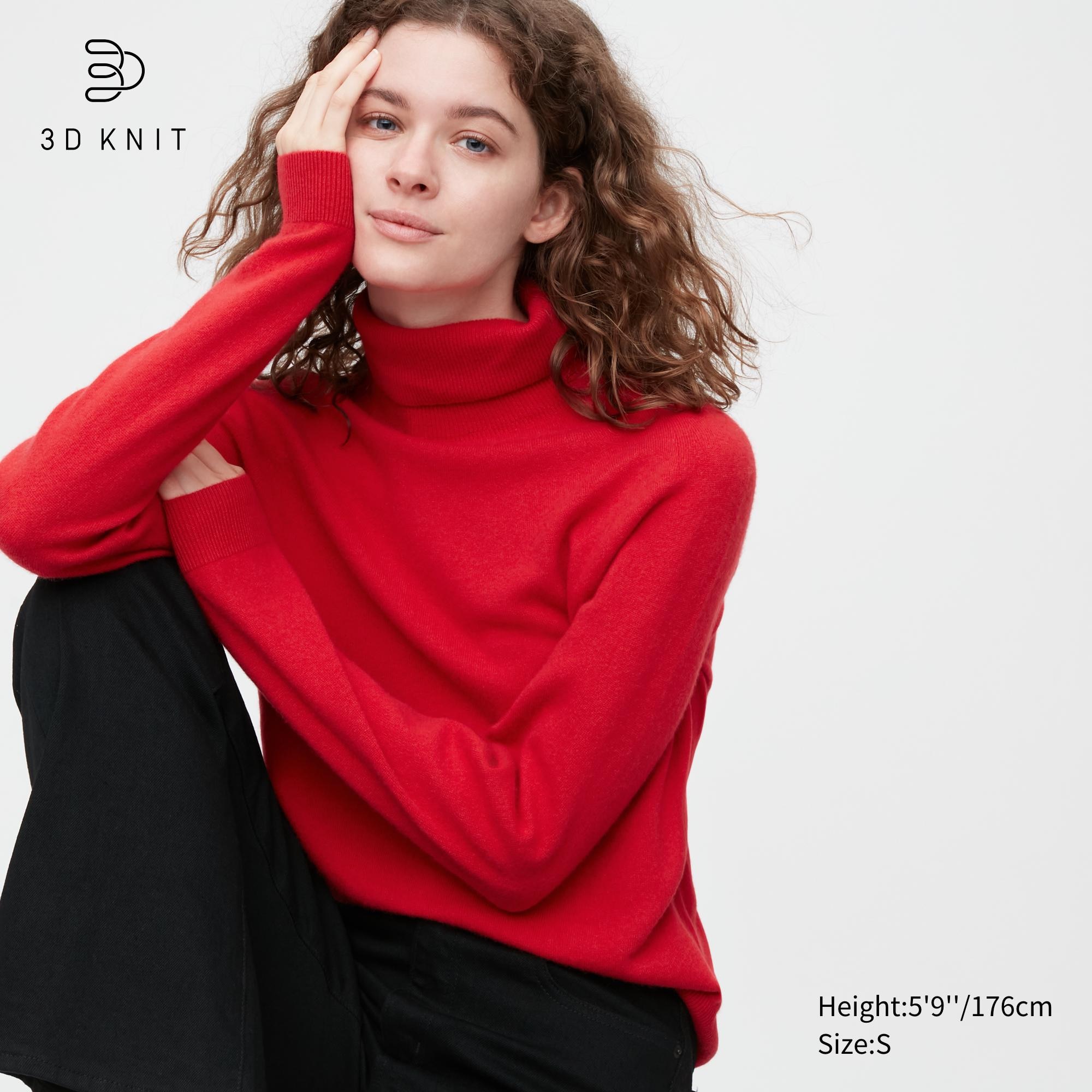 Водолазка женская UNIQLO 450637COL15 красная S (доставка из-за рубежа)