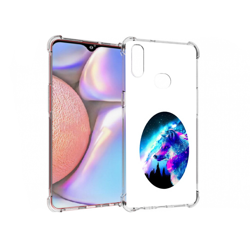 

Чехол MyPads Tocco для Samsung Galaxy A10s голубой волк (PT139908.534.293), Прозрачный, Tocco