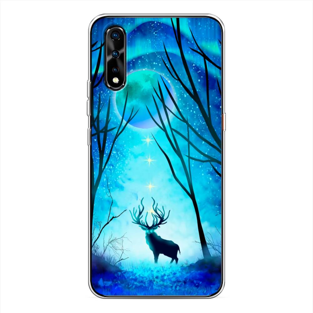 

Чехол на Vivo iQOO Neo "Олень северное сияние", Синий;черный;голубой, 261250-1