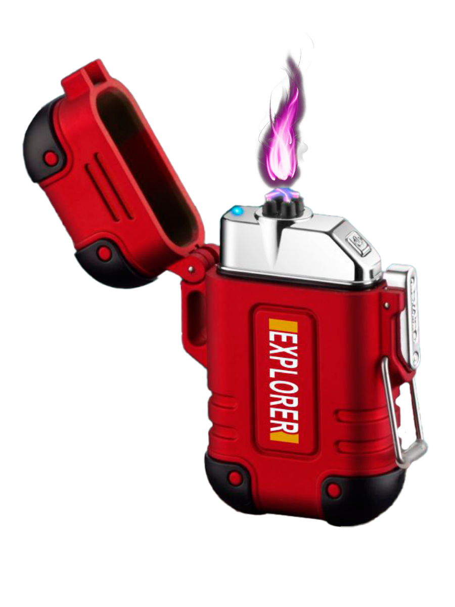 

Зажигалка USB походная водонепроницаемая LIGHTERS, красная, Красный, 5-1 Красная