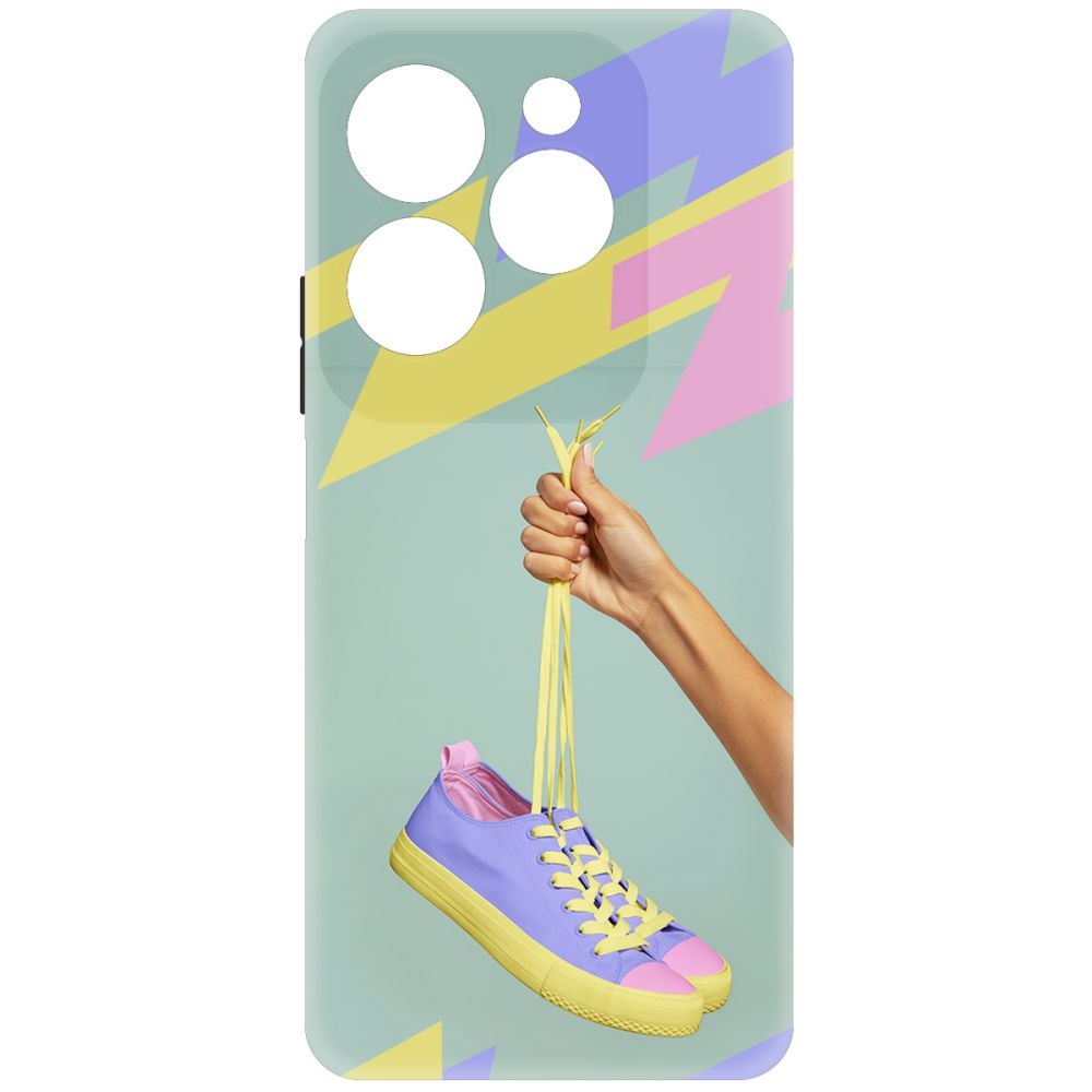 

Чехол-накладка Krutoff Soft Case Кроссовки женские Цветные для INFINIX Hot 40 Pro черный