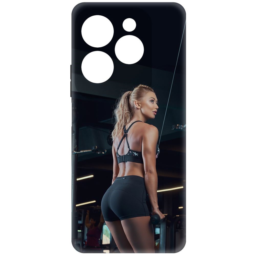 

Чехол-накладка Krutoff Soft Case Шорты женские для INFINIX Hot 40 Pro черный