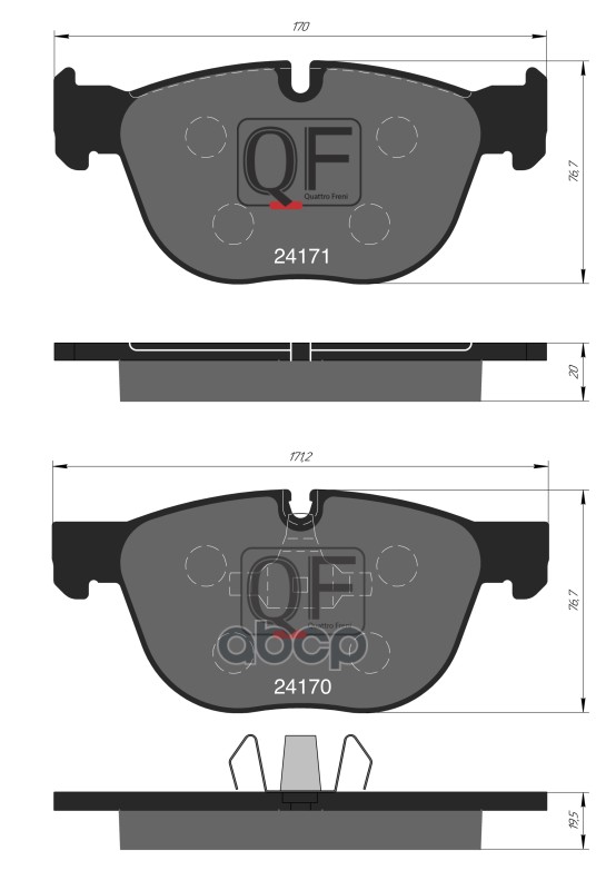 

Тормозные колодки QUATTRO FRENI QF509900