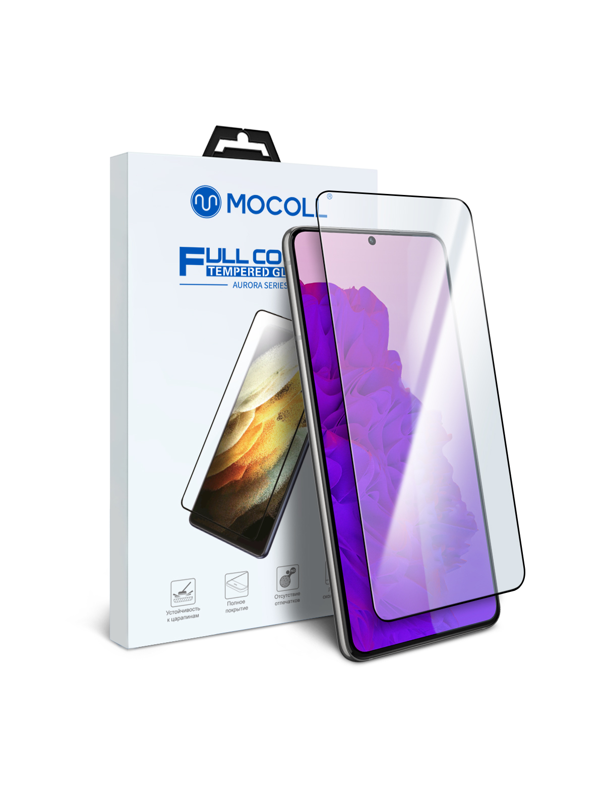 

Защитное стекло MOCOLL полноразмерное 2.5D для Samsung S21 FE Fan Edition Черное
