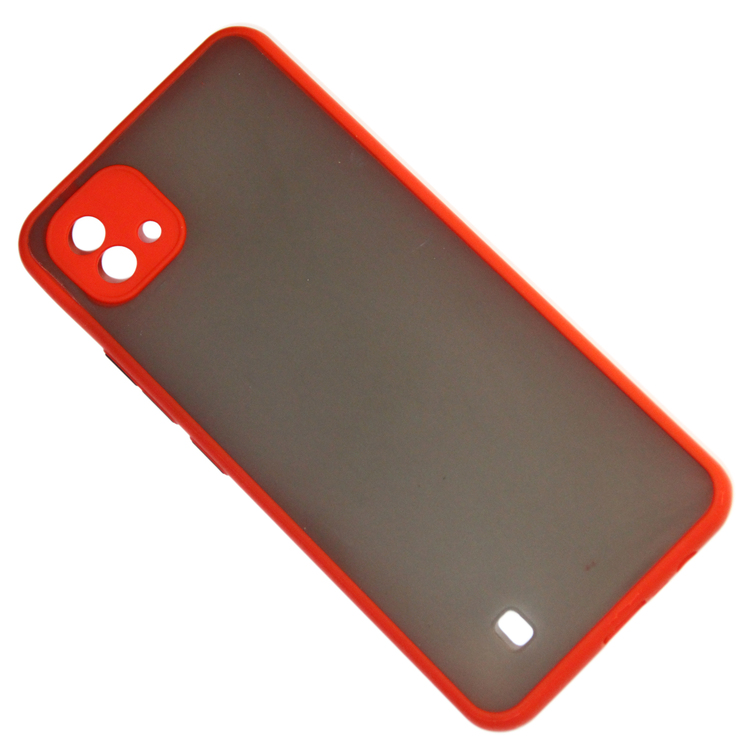 

Чехол Realme C20 (RMX3063) пластиковый с окантовкой <красный>