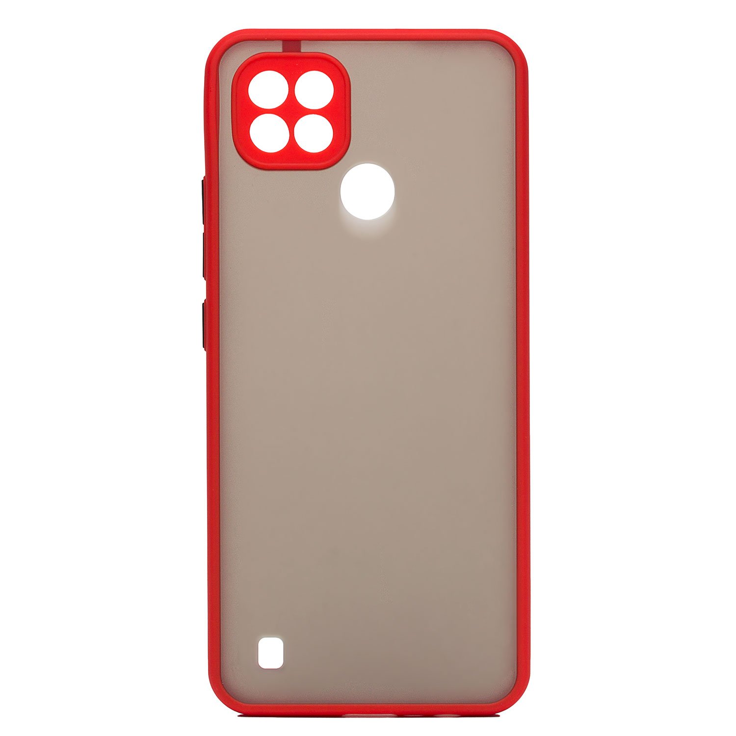 

Чехол Realme C21 (RMX3201) пластиковый с окантовкой <красный>