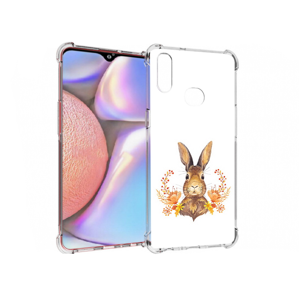 

Чехол MyPads Tocco для Samsung Galaxy A10s зайка в цветах (PT139908.534.349), Прозрачный, Tocco