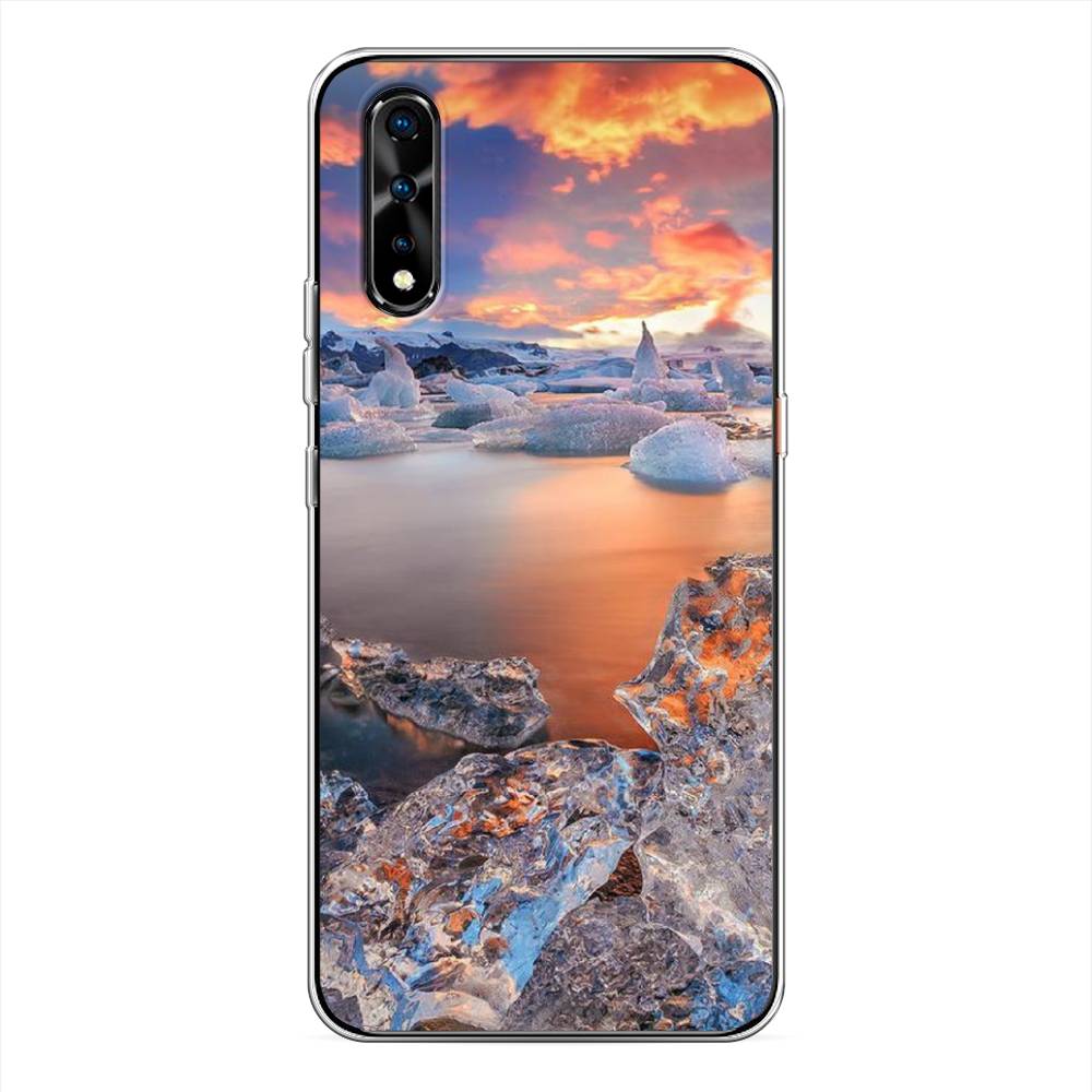 

Чехол на Vivo iQOO Neo "Ледники", Синий;оранжевый, 261250-2