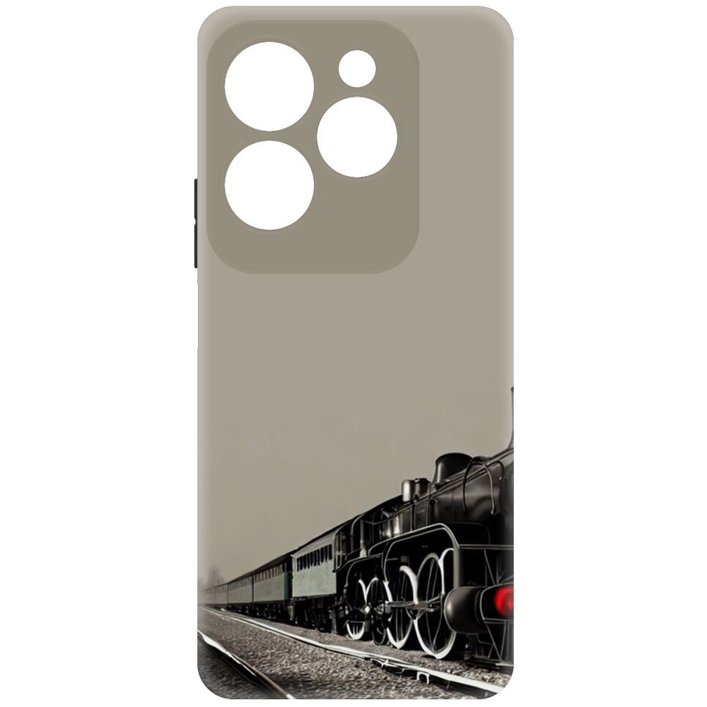 

Чехол-накладка Krutoff Soft Case Паровоз для INFINIX Hot 40 Pro черный