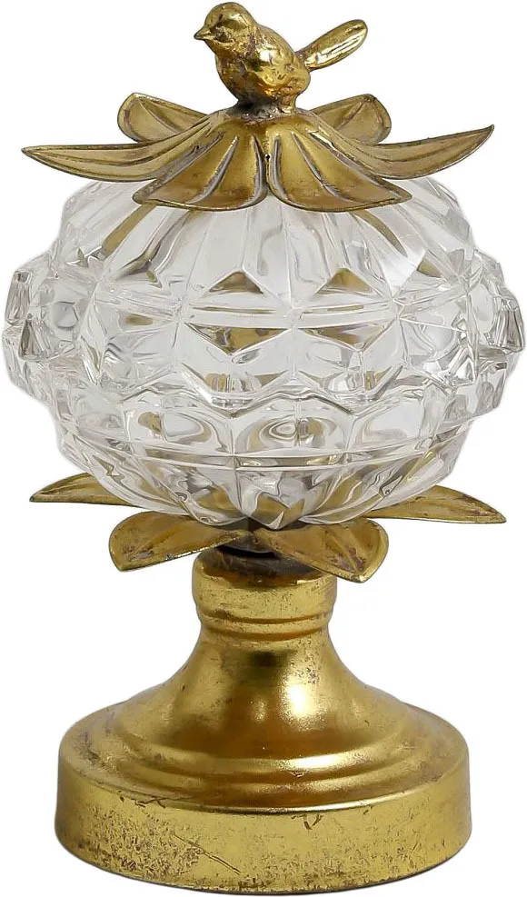 

Конфетница с птичкой 15x15x25см Glasar 57-046
