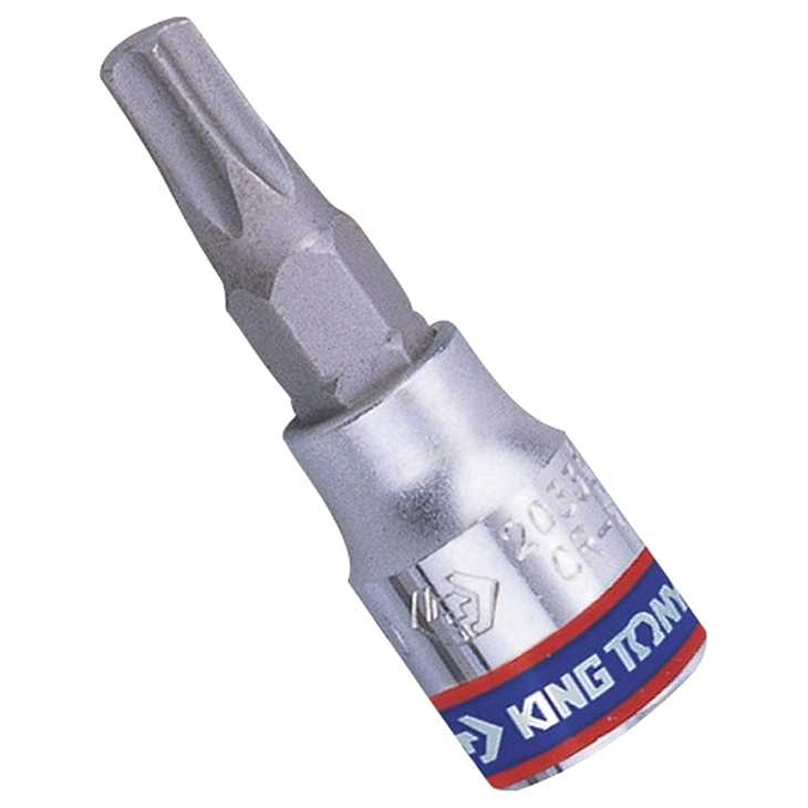 

KING TONY Насадка бита торцевая 1/4", TORX, T25, L = 37 мм, с отверстием 203725