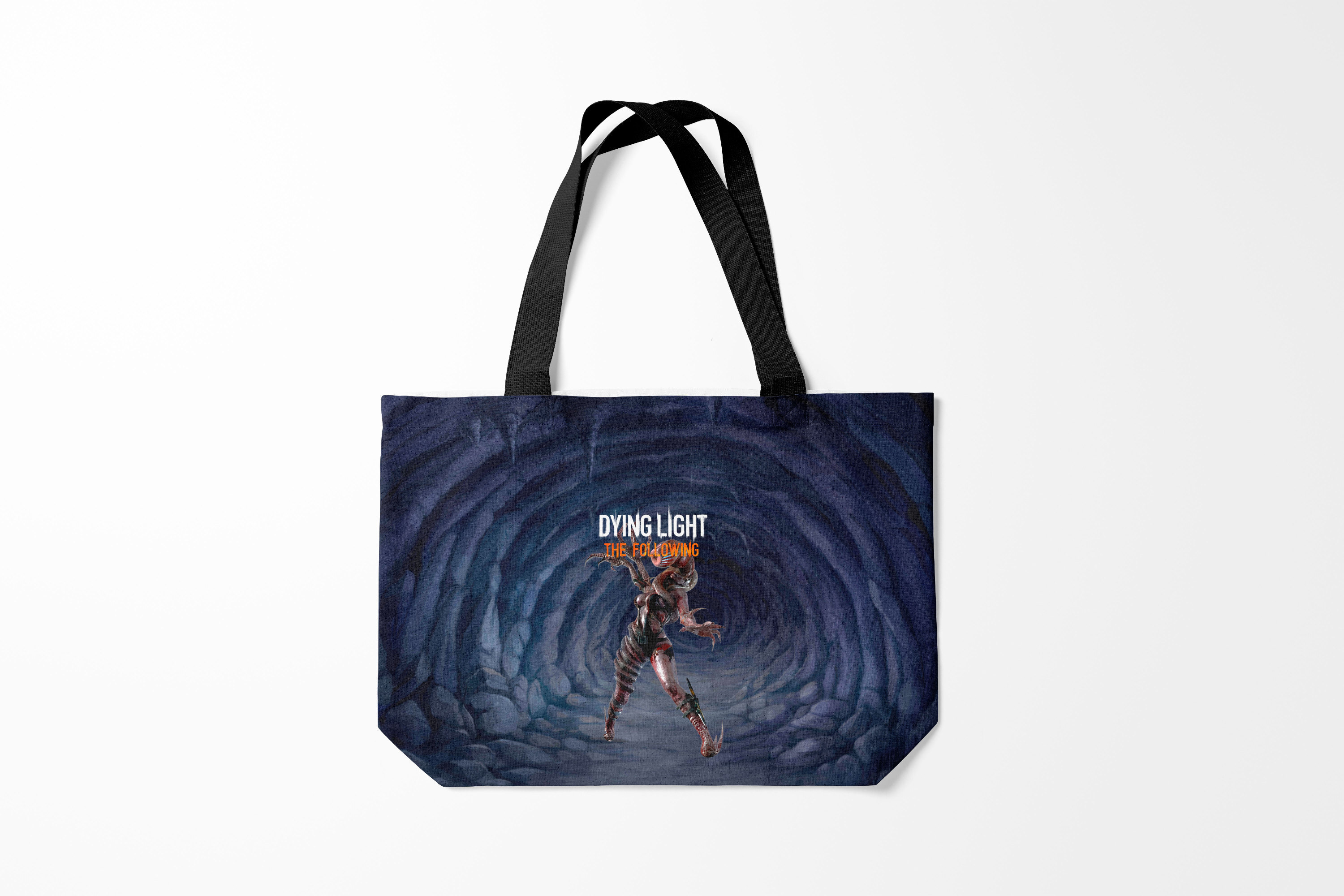 

Сумка шoппер унисекс Burnettie Dying Light мутант, синий, Dying Light мутант