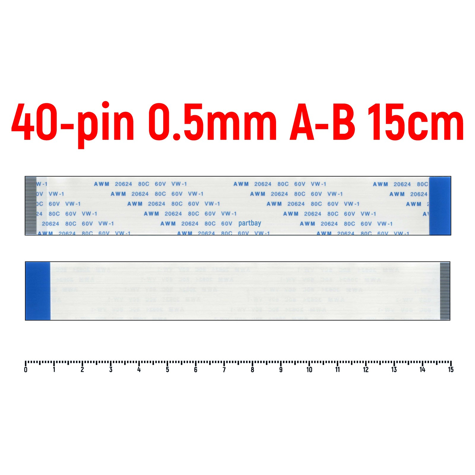 

Шлейф FFC 40-pin Шаг 0.5mm Длина 15cm