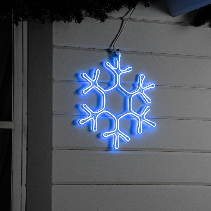 

Световая фигура Luazon Lighting Снежинка 3661982 синий, Снежинка