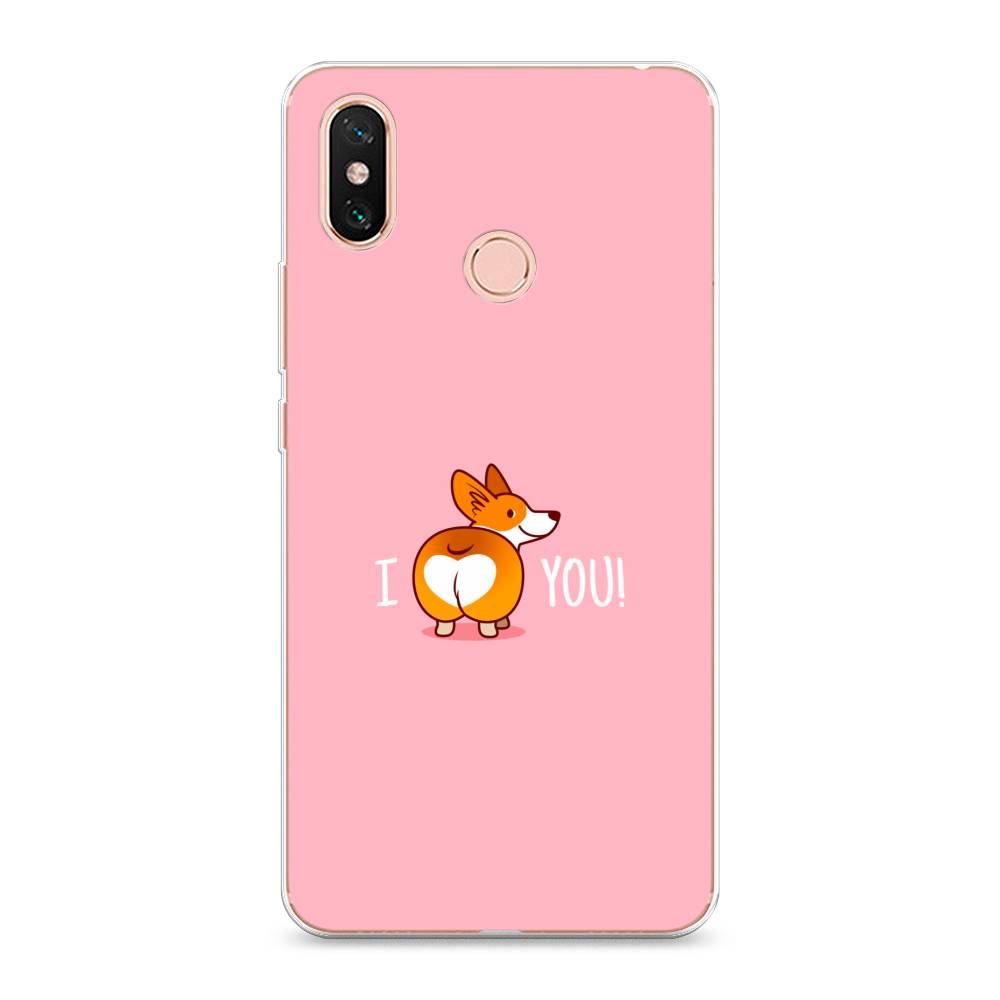 

Чехол на Xiaomi Mi Max 3 "Корги I love you", Розовый;коричневый;белый, 34350-1