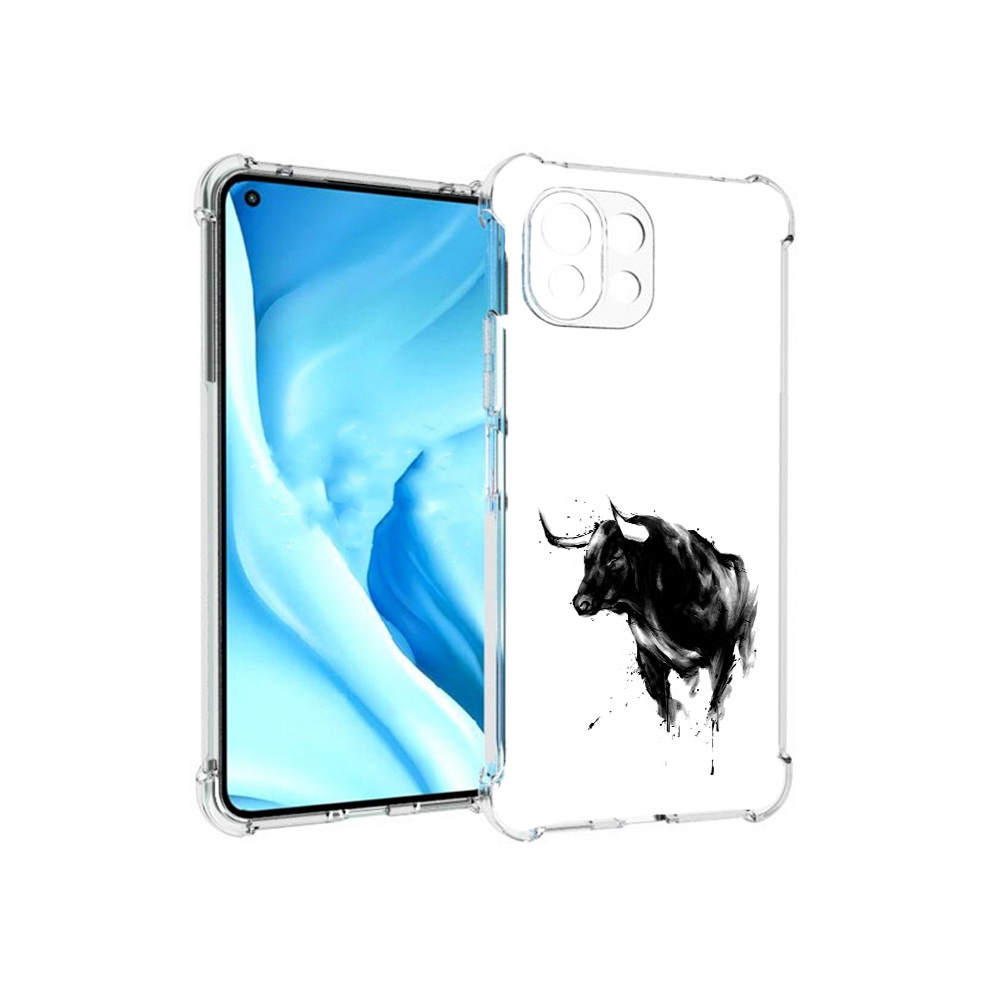 

Чехол MyPads Tocco для Xiaomi Mi 11 Lite бык (PT159462.256.254), Прозрачный, Tocco