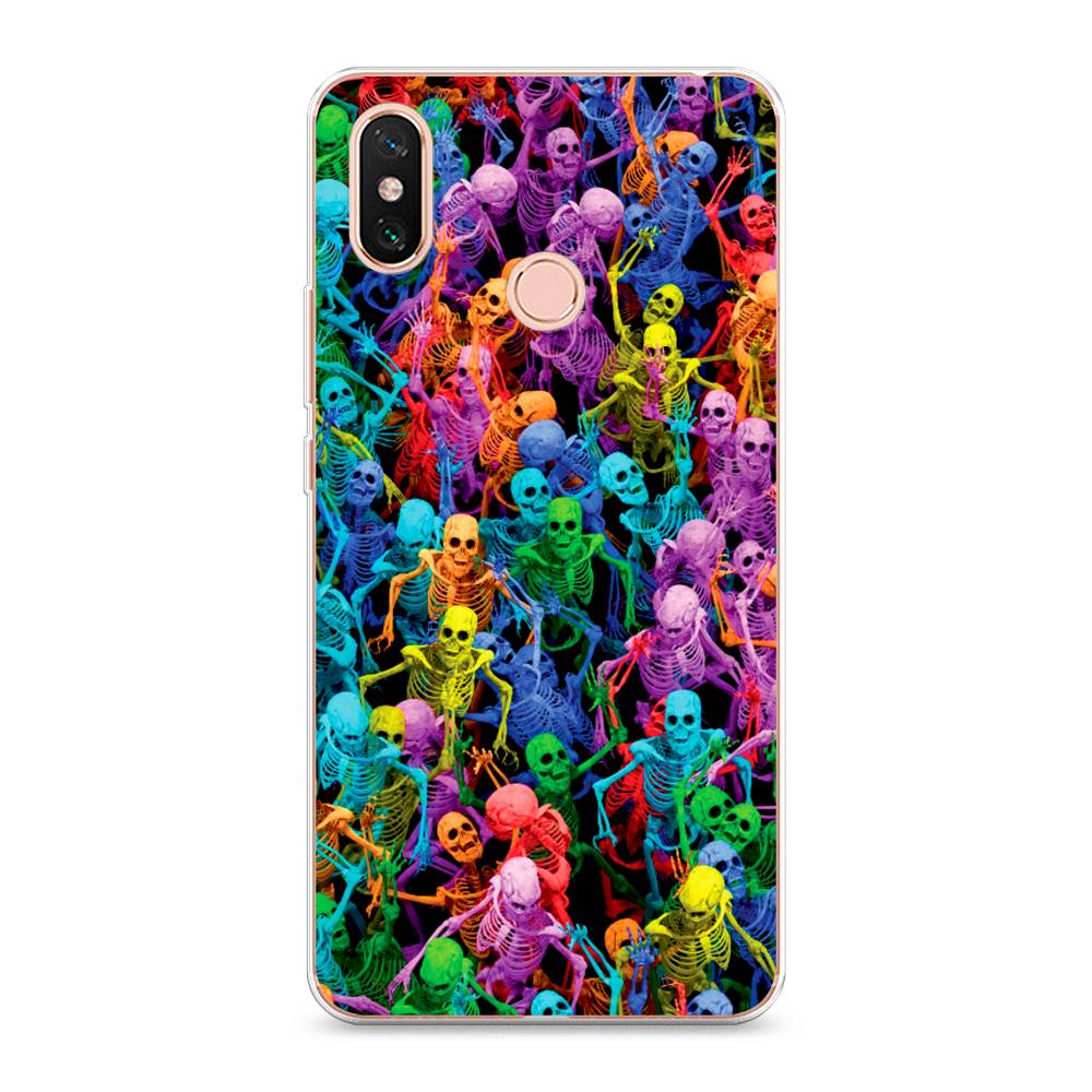 

Чехол на Xiaomi Mi Max 3 "Вечеринка скелетов", Фиолетовый;желтый;оранжевый, 34350-6