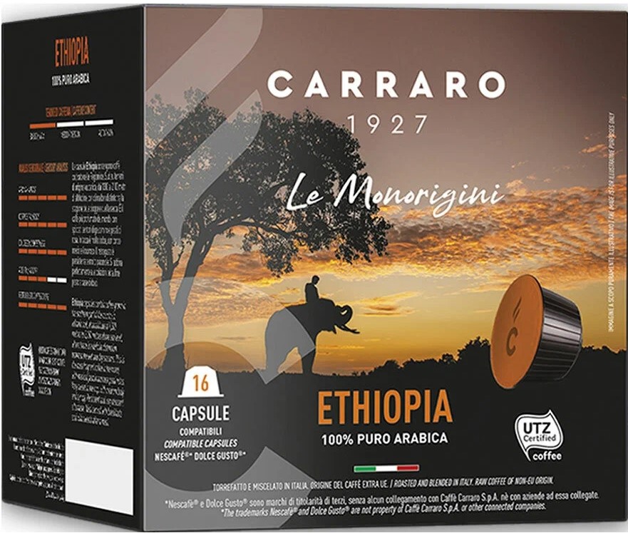 

Кофе в капсулах Carraro DG Ethiopia, 16 капсул, Ethiopia