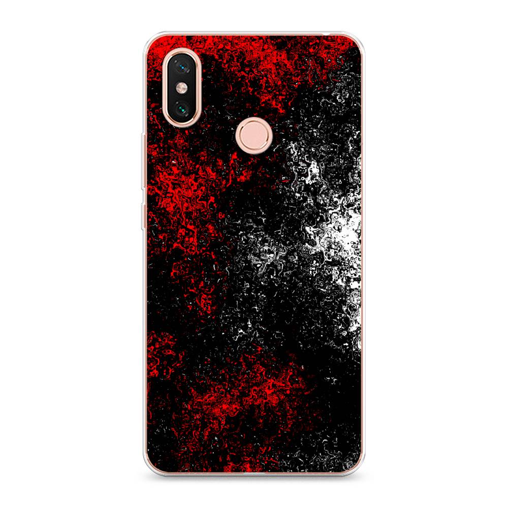 

Чехол на Xiaomi Mi Max 3 "Монотипия", Красный;черный;белый, 34350-3