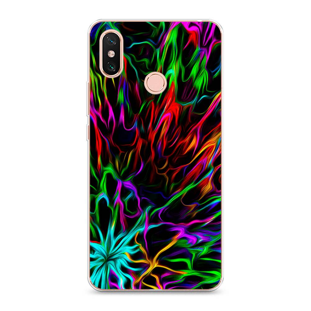

Чехол на Xiaomi Mi Max 3 "Разноцветные разводы", Голубой;зеленый;оранжевый, 34350-3