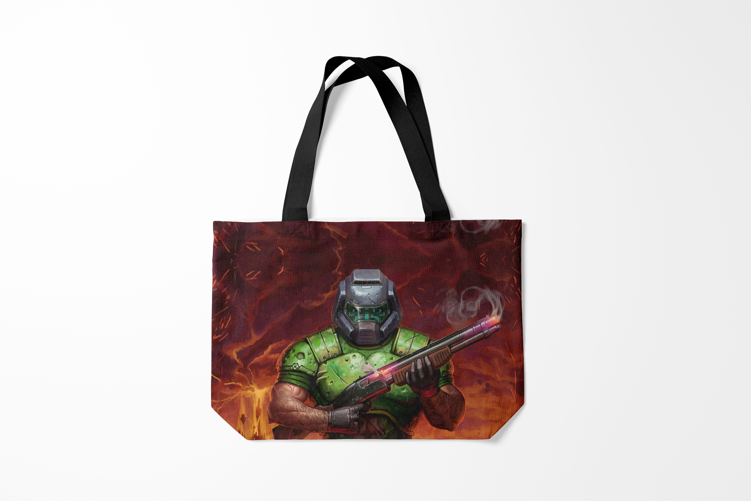 

Сумка шoппер унисекс Burnettie Doom Думгай ретро, коричневый, Doom Думгай ретро