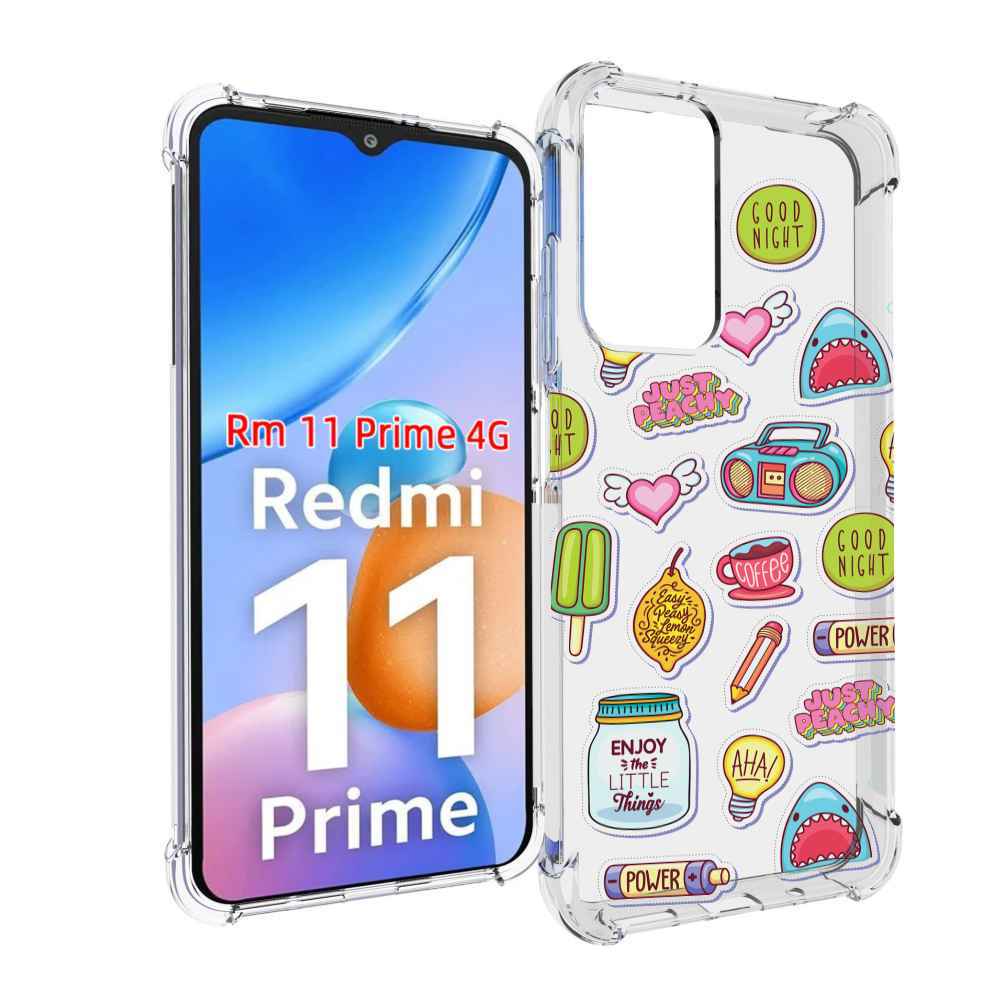 

Чехол MyPads стикер-пак для Xiaomi Redmi 11 Prime 4G, Прозрачный, Tocco