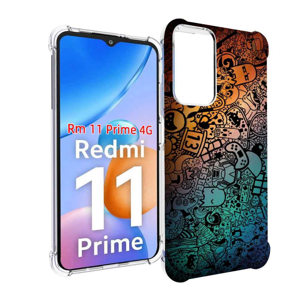 

Чехол MyPads стикеты в тени для Xiaomi Redmi 11 Prime 4G, Прозрачный, Tocco