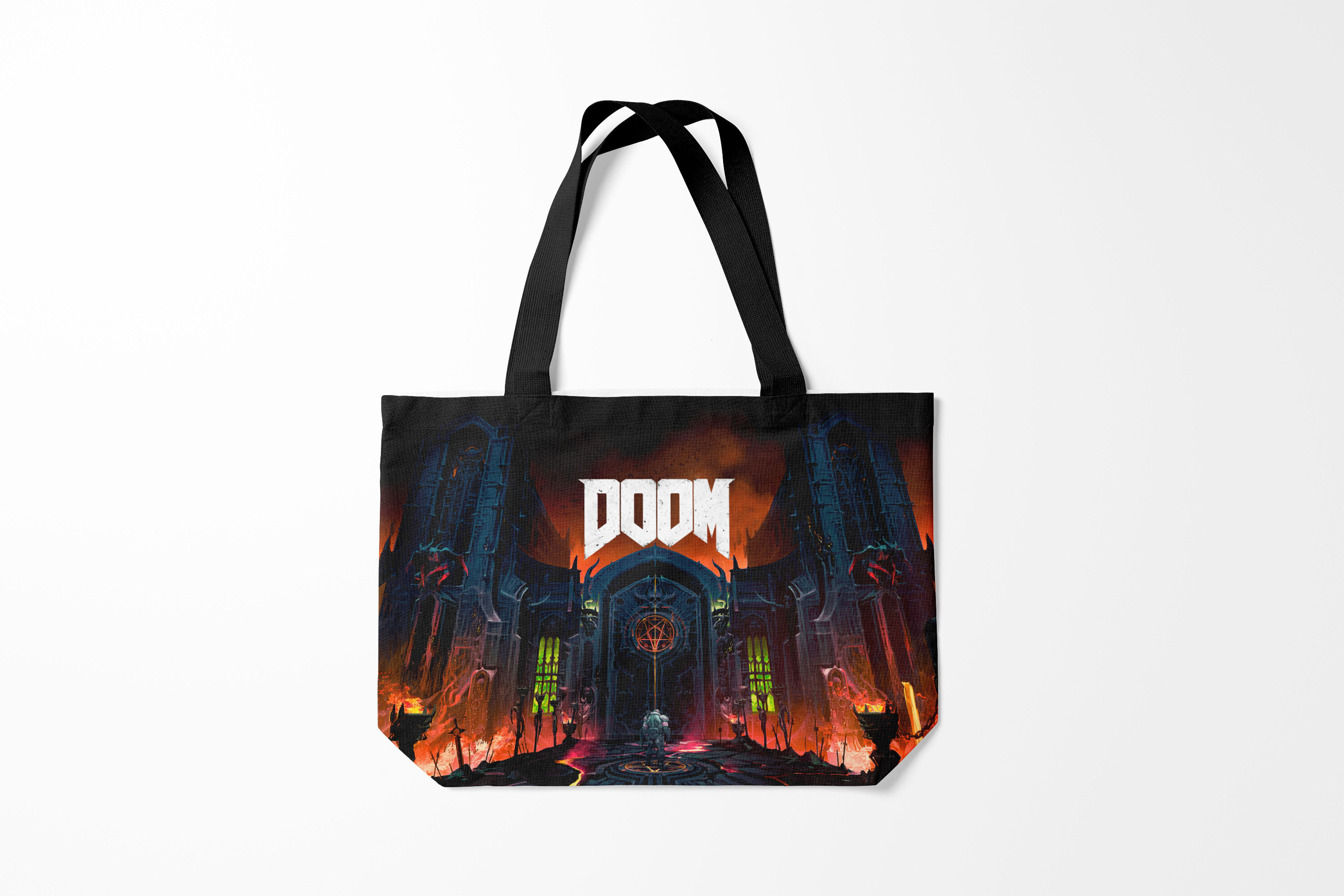 

Сумка шoппер унисекс Burnettie Doom Hellgate, черный, Doom Hellgate