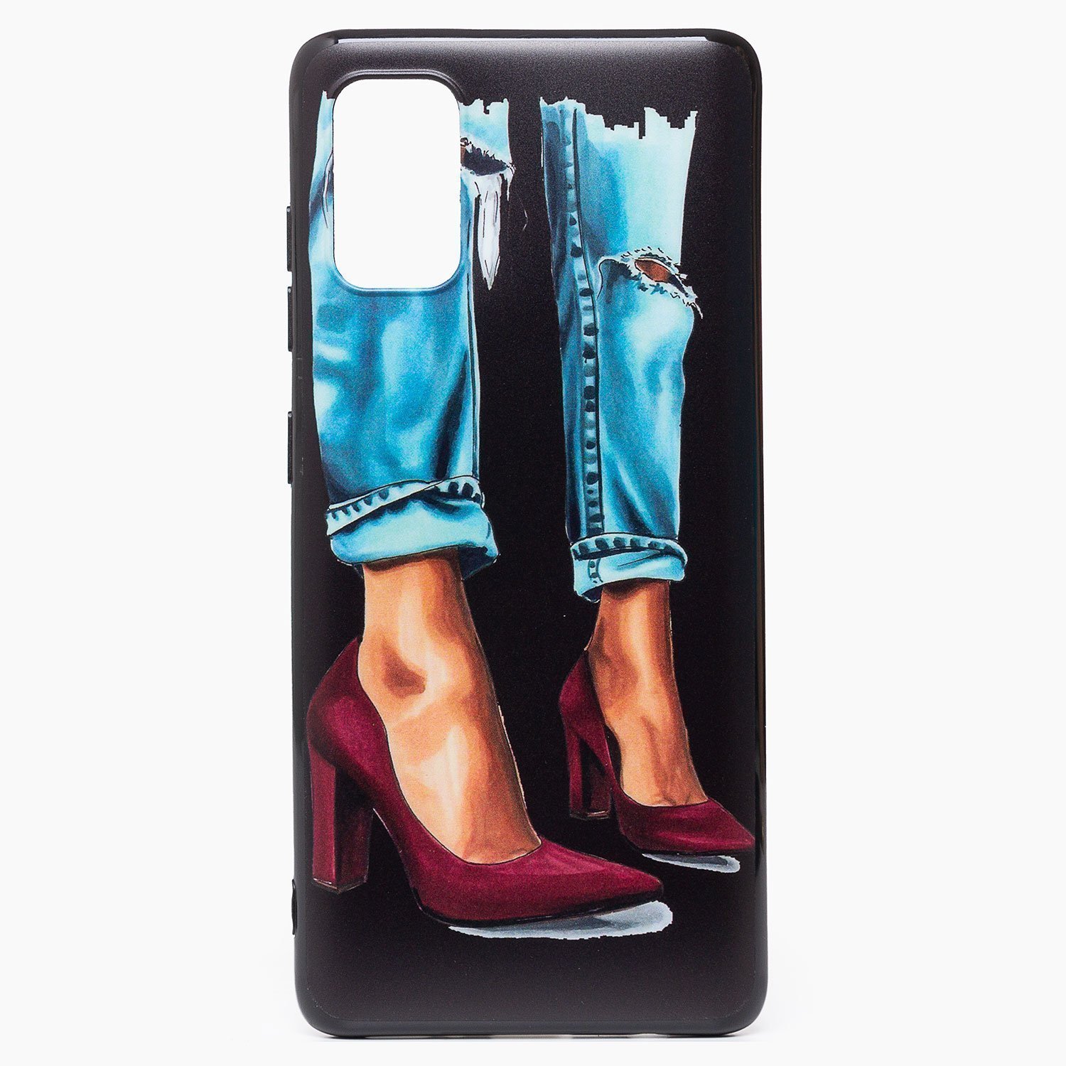 

Чехол Samsung SM-A415F (Galaxy A41) силиконовый (рис.195/003), Черный