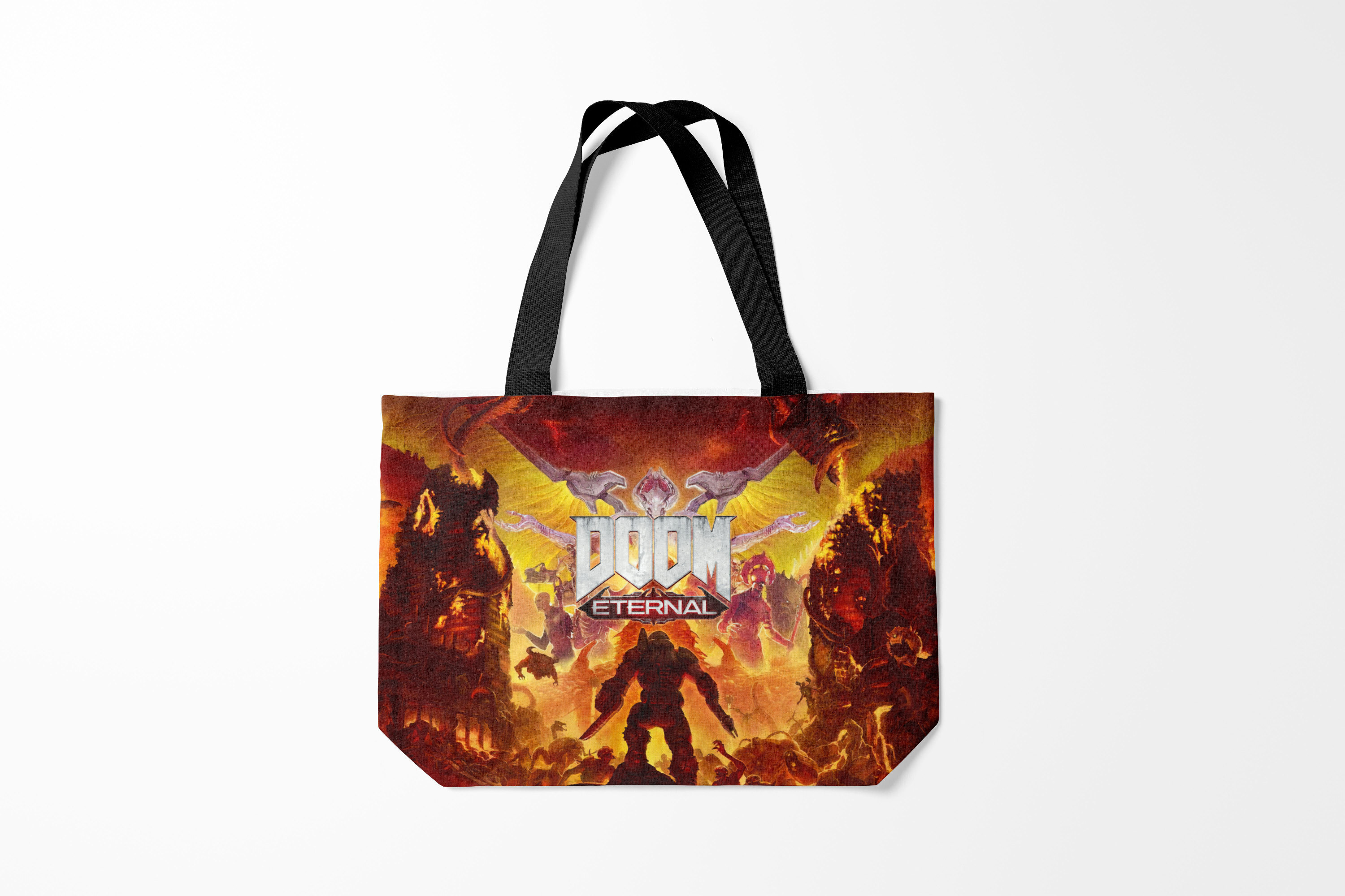 

Сумка шoппер унисекс Burnettie Doom Eternal., желтый, Doom Eternal.