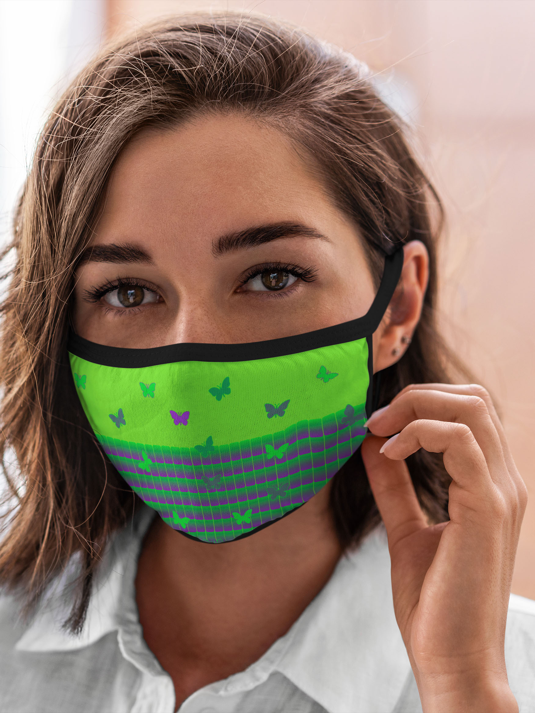 

Многоразовая маска унисекс Burnettie Бабочки, Разноцветный, Бабочки